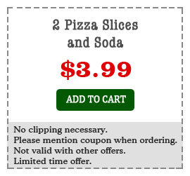 2 Pizza Slices and Soda